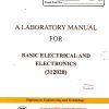 A Laboratory Manual For BASIC ELECTRICAL & ELECTRONICS 312020
