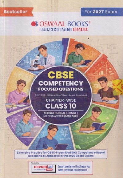Oswaal CBSE Competency Focused Questions Chapter-wise Class 10: MATHEMATICS (STANDARD), Science, Social Science