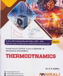 THERMODYNAMICS for DBATU Second Year [SY] BTech Semester 3 in Mechanical Engineering | Dr. S.N. Sapali | Nirali Prakashan