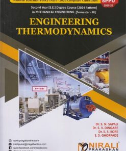 ENGINEERING THERMODYNAMICS for SPPU Second Year (SE) Degree in Mechanical Engineering Semester 3 | Dr. S.N. Sapali | Nirali Prakashan