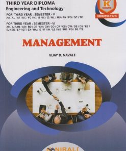 MANAGEMENT for MSBTE's 'K' scheme Third Year Diploma Semester 5 and 6 | Vijay D. Navale | Nirali Prakashan