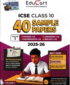 ICSE CLASS 10 40 SAMPLE PAPERS 2025-2026 VOL 1 | EDUCART