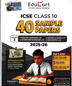 ICSE CLASS 10 40 SAMPLE PAPERS 2025-2026 VOL 2 | EDUCART