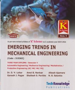 EMERGING TRENDS IN MECHANICAL ENGINEERING TY DIPLOMA SEMESTER 5 K SCHEME | DINESH V LOHAR | TECHKNOWLEDGE