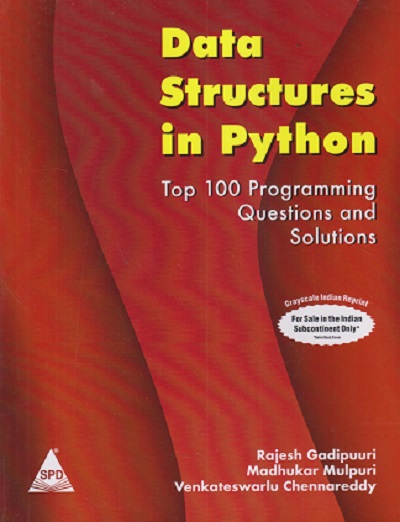 DATA STRUCTURES IN PYTHON | RAJESH GADIPUURI | SHROFF PUBLISHER