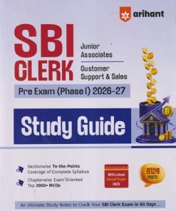 SBI CLERK JUNIOR ASSOCIATES CUSTOMER SUPPORT & SALES (PRE EXAM (PHASE 1) 2026-27 STUDY GUIDE |  ARIHANT