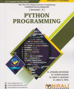 PYTHON PROGRAMMING for MU FY (FE) Degree Common for all Engineering Semester 2 | Dr. Jitendra Saturwar | Nirali Prakashan