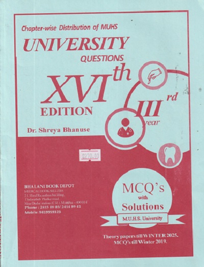 CHAPTERWISE DISTRIBUTION OF MUHS UNIVERSITY QUESTIONS - 3rd Year | SHREYA BHANUSE