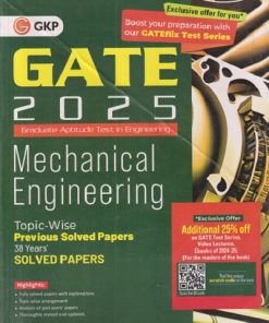 SECOND HAND BOOK | GATE 2025 GRADUATE APTITUDE TEST IN ENGINEERING MECHANICAL ENGINEERING TOPICWISE PREVIOUS SOLVED PAPERS  38 YEARS SOLVED PAPERS | GKP