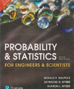 SECOND HAND BOOK | PROBABILITY & STATISTICS FOR ENGINEERING & SCIENTISTS | RONALD E WALPOLE | PEARSON