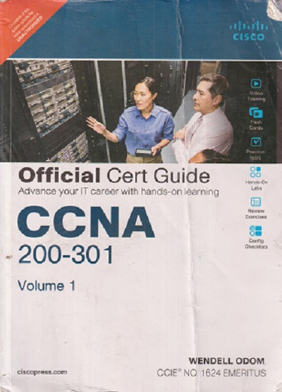 SECOND HAND BOOK | CCNA 200-301 VOL 1 OFFICIAL CERT GUIDE ADVANCE YOUR IT CAREER WITH HAND-ON LEARNING | WENDELL ODOM | PEARSON