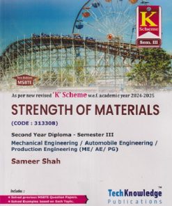STRENGTH OF MATERIALS (Mechanical Engineering Sem - 3) MSBTE | SAMEER SHAR 'K' SCHEME | TECHKNOWLEDGE  PUBLICATION