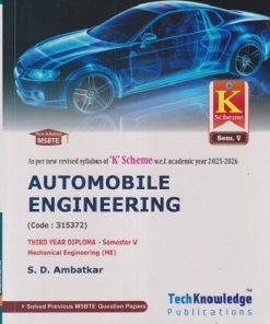 AUTOMOBILE ENGINEERING Mechanical Engg. SEM - 5 MSBTE | SD AMBATKAR 'K' SCHEME | TECHKNOWLEDGE  PUBLICATION