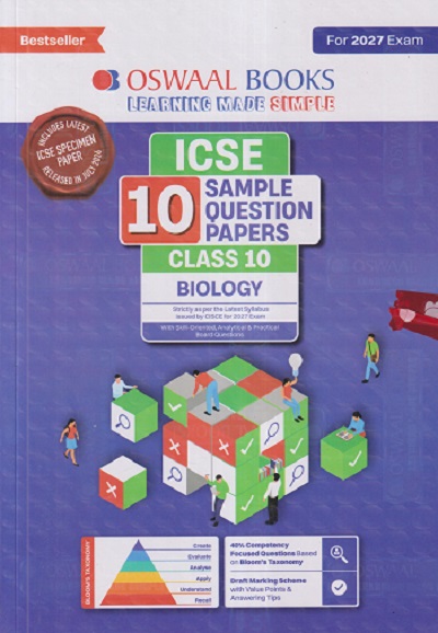 ICSE 10 SAMPLE QUESTION PAPERS CLASS 10 BIOLOGY | OSWAAL BOOKS