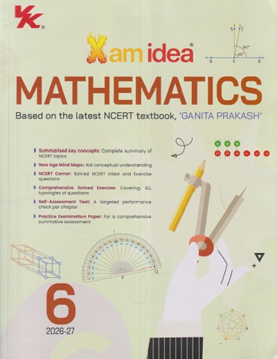 XAM IDEA MATHEMATICS (NCERT TEXTBOOK) GANITA PRAKASH STD. 6 (2026-27) | VK GLOBAL PUBLICATON