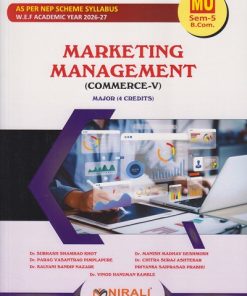 MARKETING MANAGEMENT for MU TY BCom Semester 5 | Dr. Subhash Shamrao Khot | Nirali Prakashan