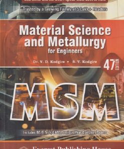 SECOND HAND BOOK | MATERIAL SCIENCE AND METALLURGY For Engineers | VD KODGIRE | EVEREST PUBLISHING HOUSE