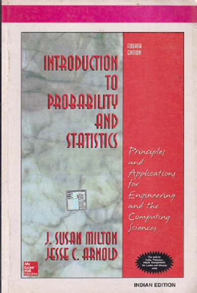 SECOND HAND BOOK | INTRODUCTION TO PROBABILITY AND STATISTICS | J SUSAN MILTON | MC GRAW HILL