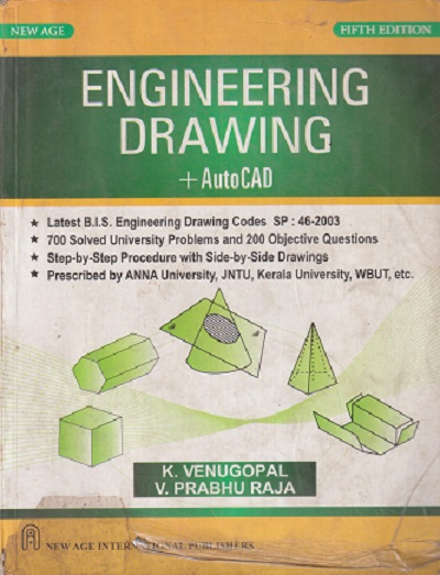 SECOND HAND BOOK | ENGINEERING DRAWING + AUTOCAD | K VENUGOPAL | NEW AGE