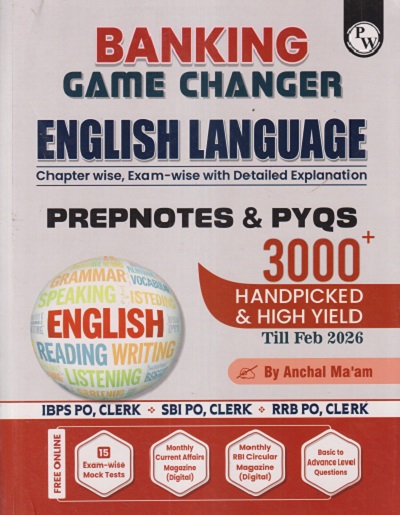 BANKING GAME CHANGER ENGLISH LANGUAGE (CHAPTERWIE, EXAM-WISE) | PHYSICS WALLAH PUBLICATION