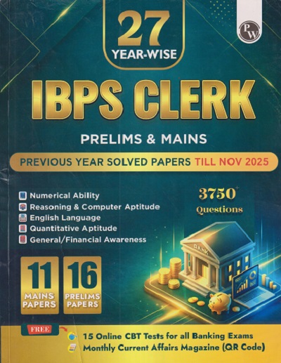 27 YEAR-WISE IBPS CLERK PRELIMS & MAINS | PHYSICS WALLAH PUBLICATION