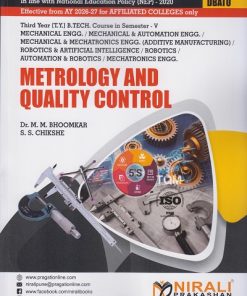 METROLOGY AND QUALITY CONTROL for DBATU Third Year [TY] BTech Mechanical Engineering Semester 5 | Dr. M.M. Bhoomkar | Nirali Prakashan
