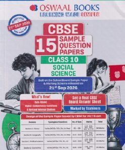 CBSE 15 SAMPLE QUESTION PAPERS CLASS 10 SOCIAL SCIENCE | OSWAAL BOOKS
